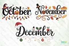 Embroidery Calendar Months Of The Year Clipart Product Image 1