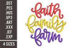 Faith Family Farm | Home Sign Embroidery Product Image 1