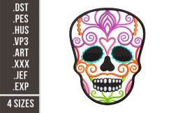 Sugar Skull | Day of The Dead Embroidery Design Product Image 1
