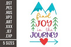 Find Joy in The Journey | Embroidery Design Product Image 1