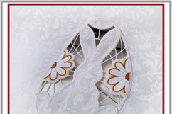 Cutwork Richelieu bunny embroidery design for Easter napkin Product Image 4