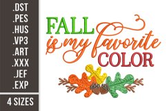 Fall Is My Favorite Color | Embroidery Design Product Image 1