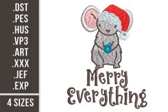 Merry Christmas Koala | Embroidery Design Product Image 1