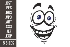 Cartoon Face | Smiling Face Embroidery Product Image 1