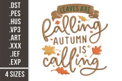Autumn is Calling | Leaves Embroidery Designs Product Image 1