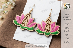 Embroidery Earrings Bundle Laser Cut. Embroidery Blank SVG Product Image 2