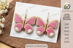 Embroidery Earrings Laser Cut. Embroidery Blank SVG Product Image 1