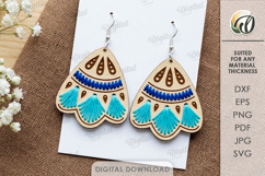 Embroidery Earrings Laser Cut. Embroidery Blank SVG Product Image 1