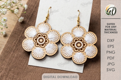 Embroidery Earrings Bundle Laser Cut. Embroidery Blank SVG Product Image 7