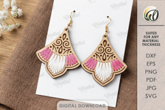 Embroidery Earrings Bundle Laser Cut. Embroidery Blank SVG Product Image 9