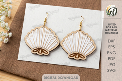 Embroidery Earrings Laser Cut. Embroidery Blank SVG Product Image 1