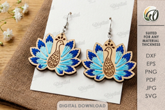 Embroidery Earrings Laser Cut. Embroidery Blank SVG Product Image 1