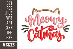 Meowy Catmas | Machine Embroidery Design Product Image 1