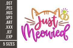 Just Meowied | Funny Wedding Embroidery Product Image 1