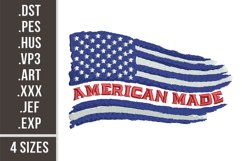 American Made | Patriotic Embroidery Design Product Image 1