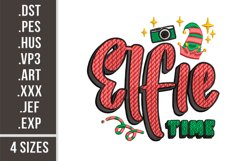 Elfie Time | Embroidery Design Product Image 1