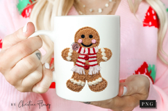Gingerbread Man Latch Hook Crochet PNG Product Image 2