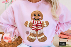 Gingerbread Man Latch Hook Crochet PNG Product Image 10