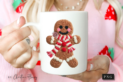 Gingerbread Man Latch Hook Crochet PNG Product Image 2