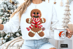 Gingerbread Man Latch Hook Crochet PNG Product Image 5