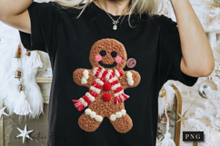 Gingerbread Man Latch Hook Crochet PNG Product Image 6