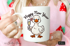 Funny Goose Happy New Year PNG Product Image 2