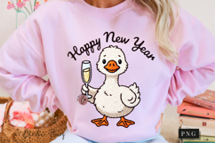 Funny Goose Happy New Year PNG Product Image 9