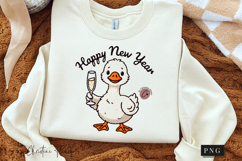 Funny Goose Happy New Year PNG Product Image 3
