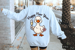 Funny Goose Happy New Year PNG Product Image 5