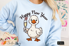 Funny Goose Happy New Year PNG Product Image 7