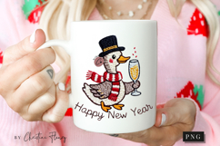 Funny Goose Happy New Year PNG Product Image 2