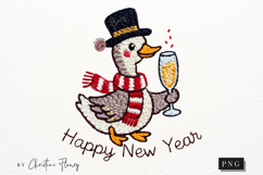 Funny Goose Happy New Year PNG Product Image 4