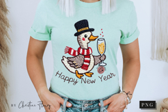 Funny Goose Happy New Year PNG Product Image 8