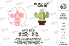 Embroidery Keychain Laser Cut. Embroidery Blank SVG Product Image 2