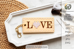 Embroidery Keychain Laser Cut. Embroidery Blank SVG Product Image 1