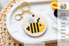 Embroidery Keychains Bundle Laser Cut. Embroidery Blank SVG Product Image 12