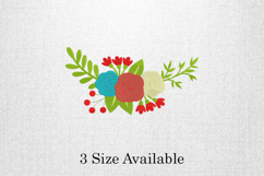 Colorful Floral Arrangement Three Size Embroidery Design Product Image 1