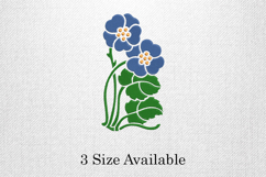 Blue Blossom Duo Three Size Embroidery Design Product Image 1