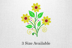 Floral Branch Three Size Embroidery Design File Product Image 1