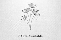 Minimalist Dandelion Floral Embroidery Design Product Image 1