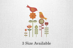 Birds and Flowers Garden Embroidery Design Product Image 1
