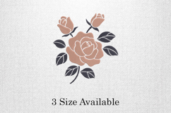 Vintage Rose Bloom Three Size Embroidery Design Product Image 1