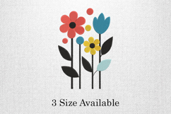 Modern Floral Garden Three Size Embroidery Design Product Image 1