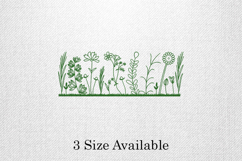 Green Wildflower Border Three Size Embroidery Design Product Image 2