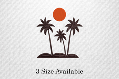 Palm Tree Sunset Three Size Embroidery Design Product Image 1