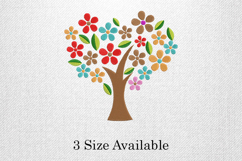 Colorful Floral Heart Tree Embroidery Design Product Image 1