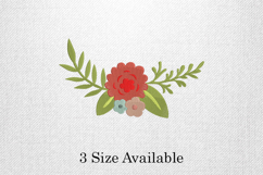 Floral Leaf Accent Three Size Embroidery Design Product Image 1