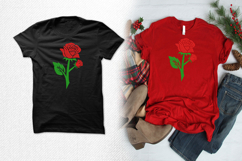 Red Rose Floral Embroidery Design Product Image 2