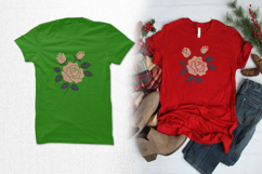 Vintage Rose Bloom Three Size Embroidery Design Product Image 2