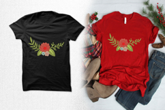 Floral Leaf Accent Three Size Embroidery Design Product Image 2